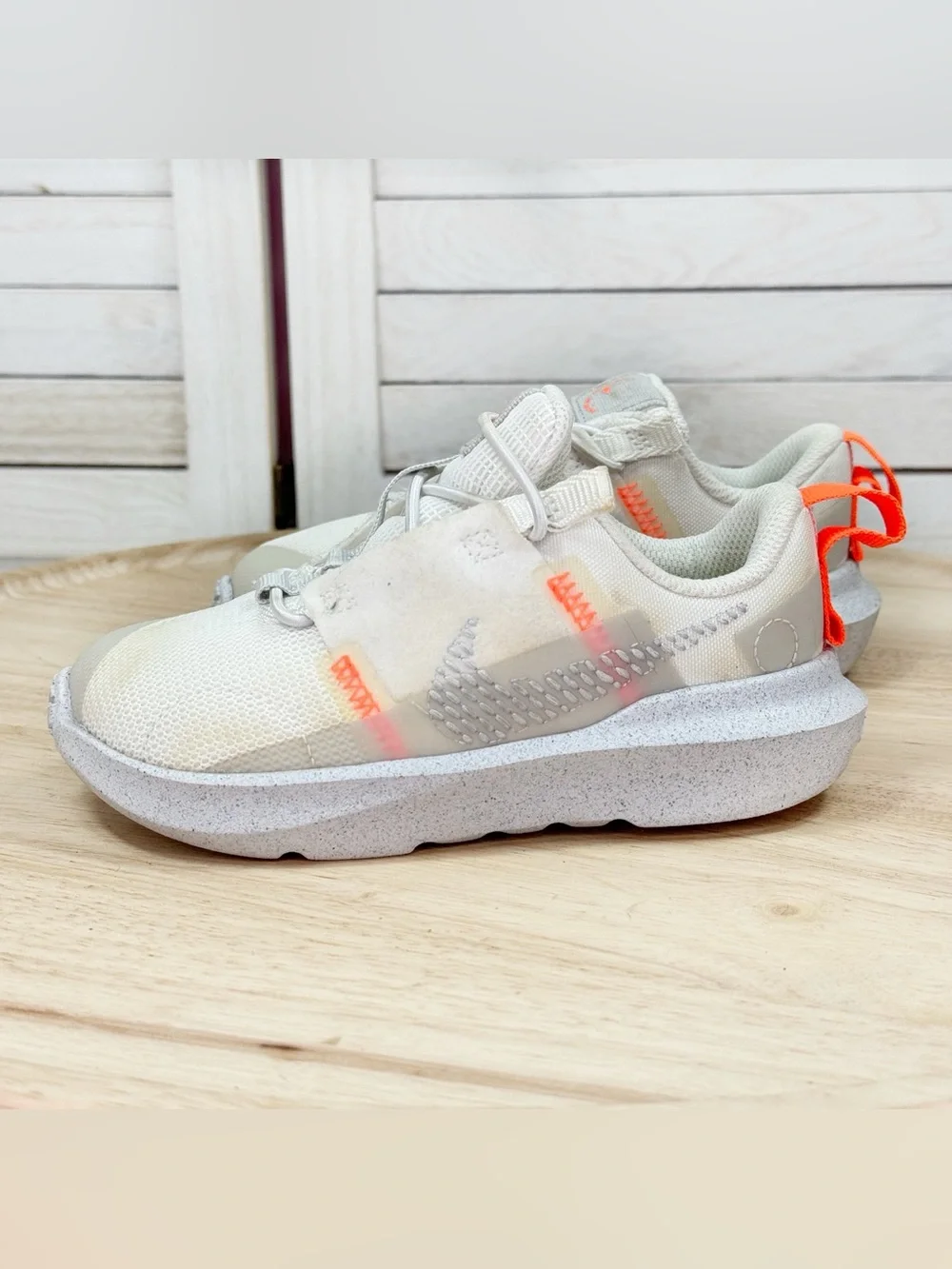 Nike Kids Crater Impact Slip On Sneakers Summit White Size 10 DB3553-100